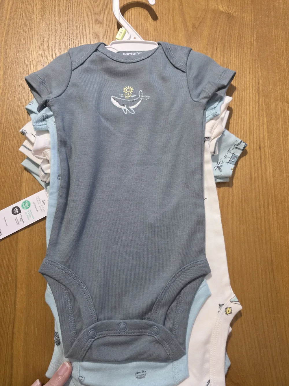 Carter's Baby Blue Ocean Print Short-Sleeve One-Piece (5-Pack)